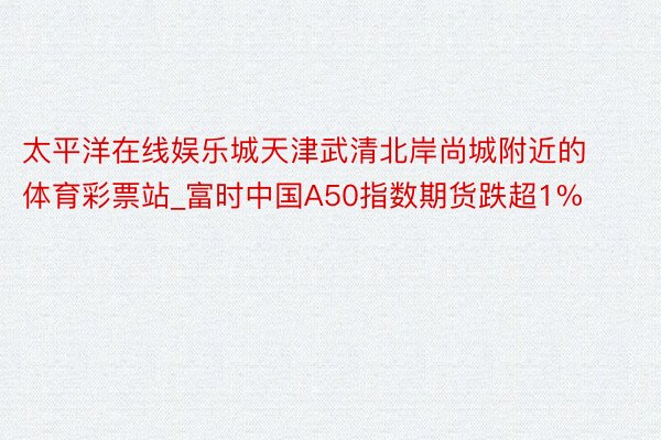 太平洋在线娱乐城天津武清北岸尚城附近的体育彩票站_富时中国A50指数期货跌超1%